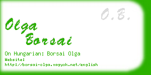 olga borsai business card